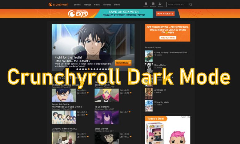 Crunchyroll Dark Mode
