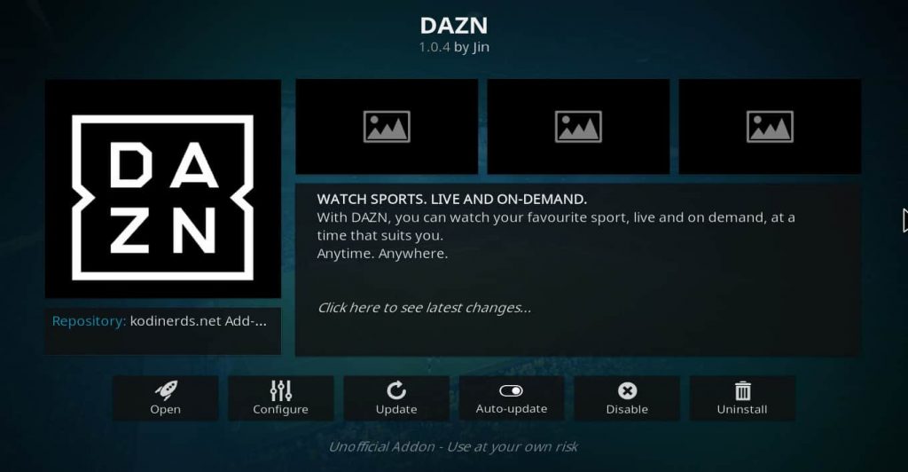 DAZN Kodi Addon