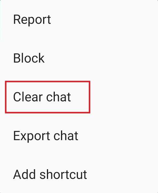 Clear chat