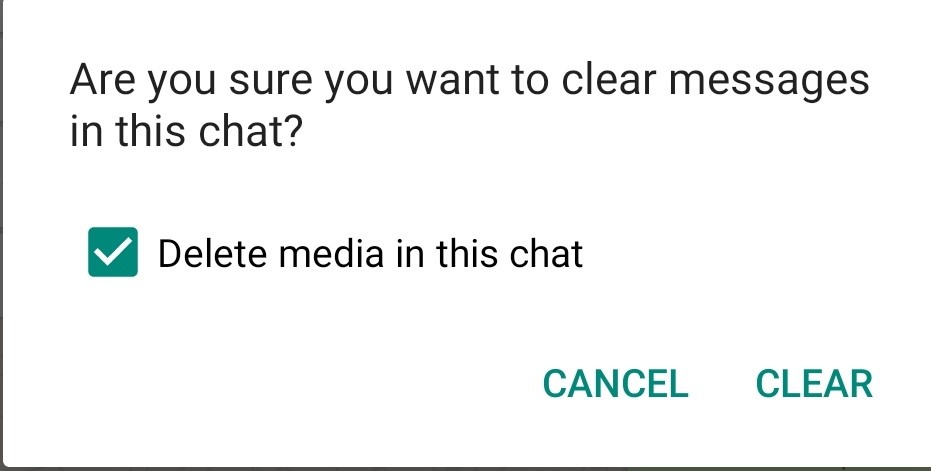 Delete WhatsApp Messages