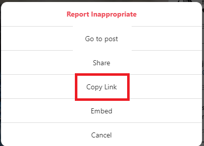 Select Copy link