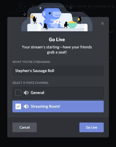 Go Live on Discord