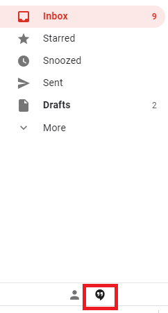 Click on the Hangouts icon
