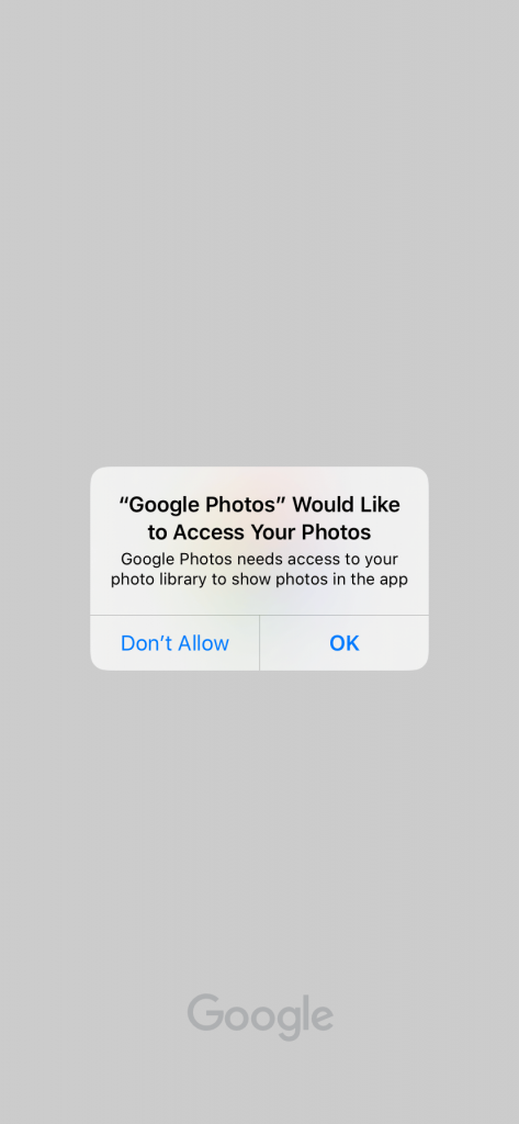 Google Photos on iPhone