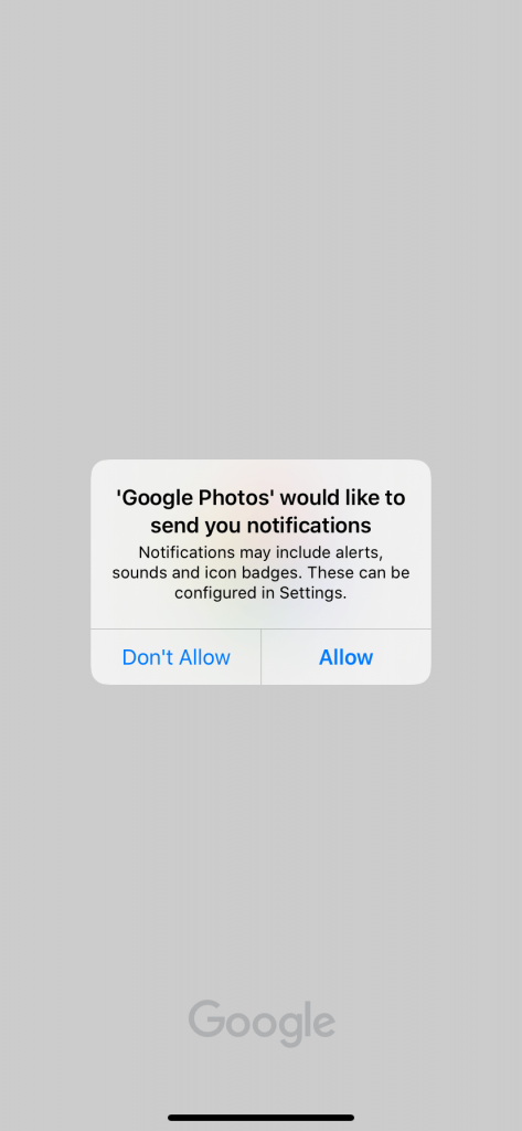 Google Photos on iPhone