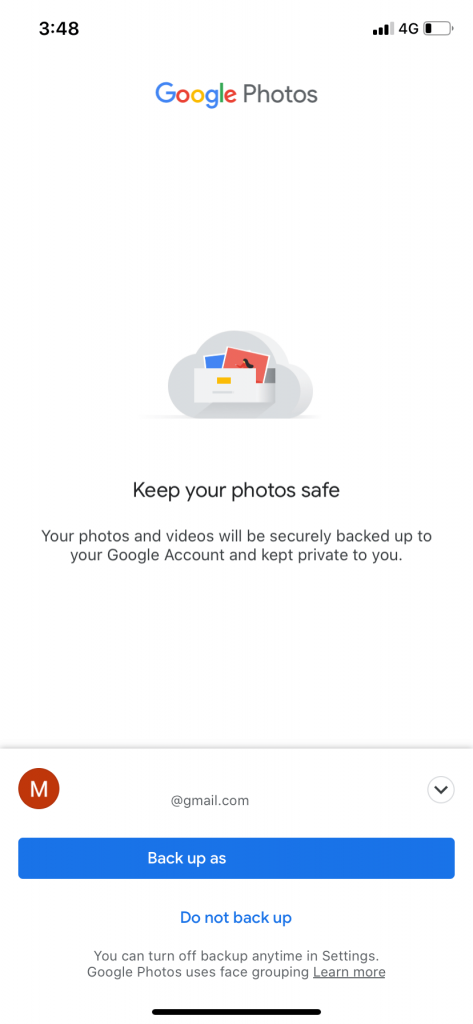 Google Photos on iPhone