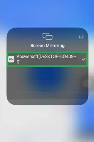 Mirror iPhone to TV Using ApowerMirror