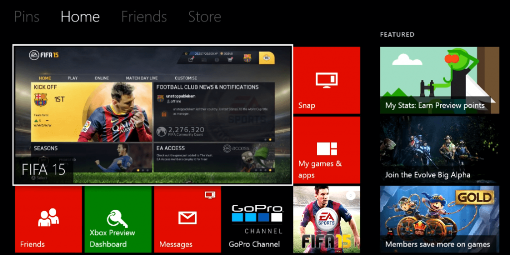 Microsoft Store Home screen
