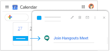 Join Hangouts Meet from Calendar