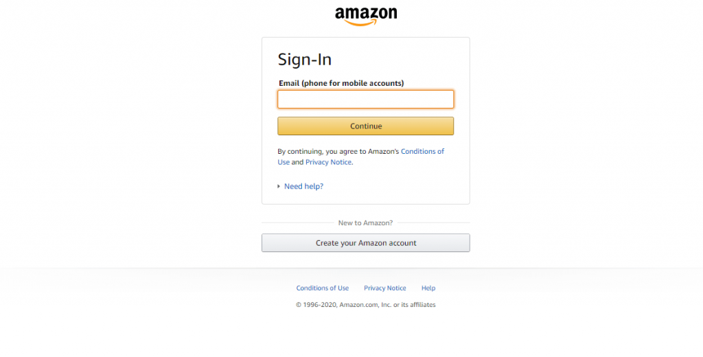 Login to Amazon Account