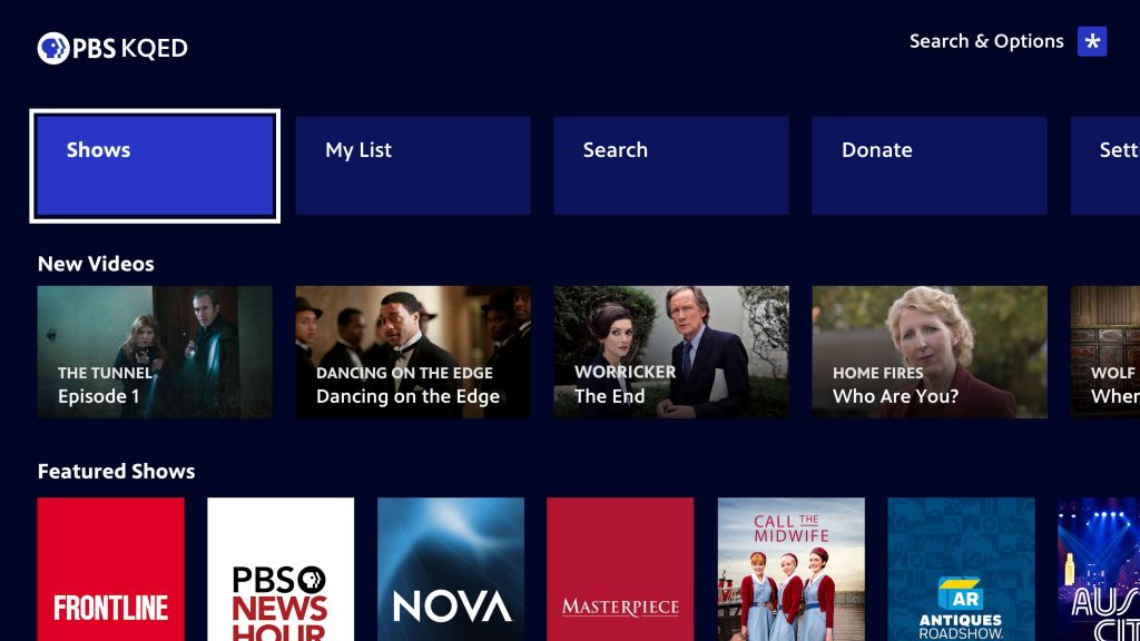 PBS Passport on Roku