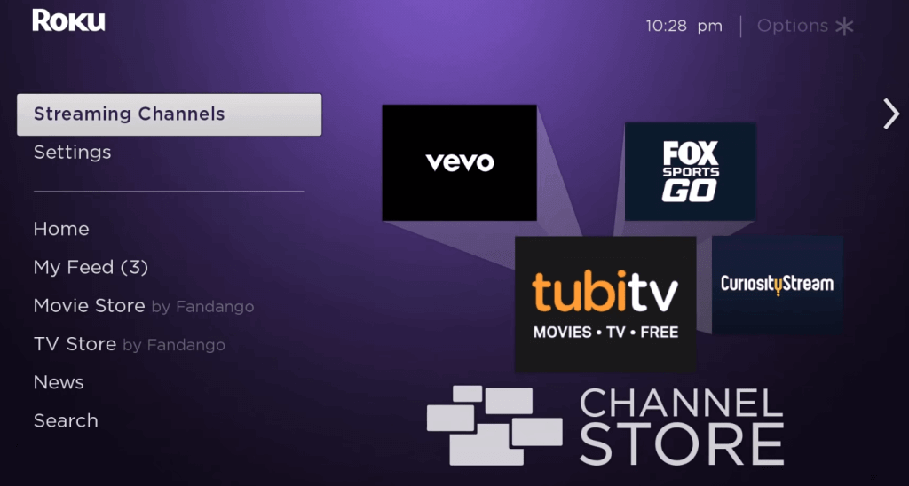 Select streaming Channels