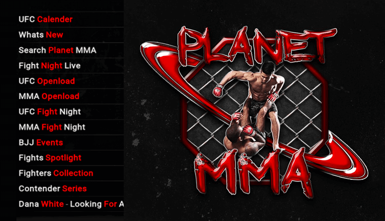 Planet MMA Kodi Addon