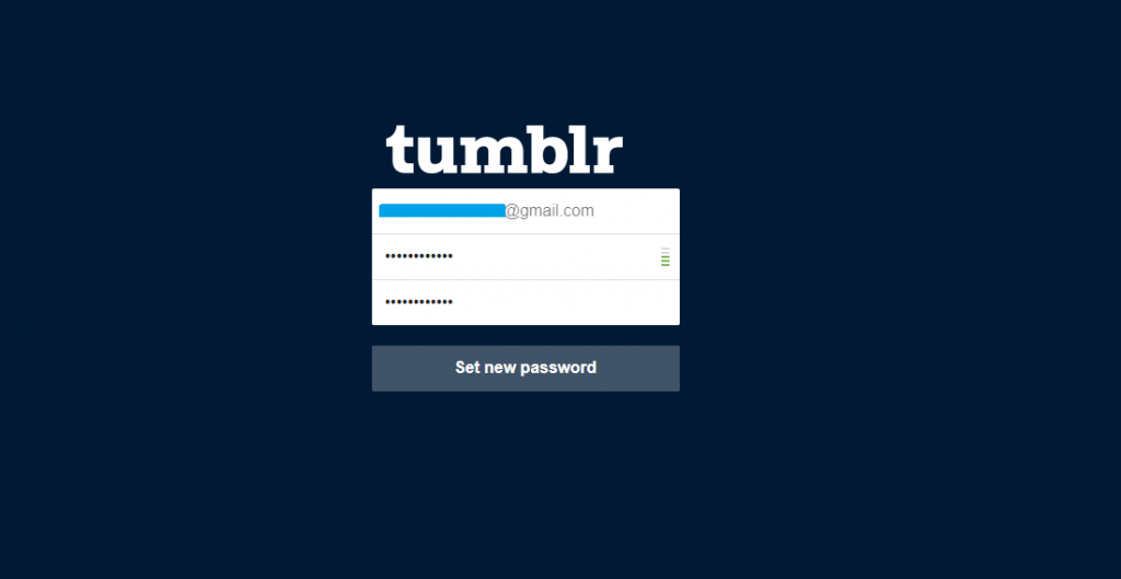 Provide New Password