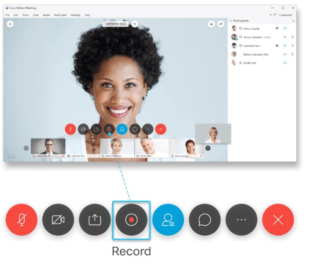 Record on Cisco Webex Meetings