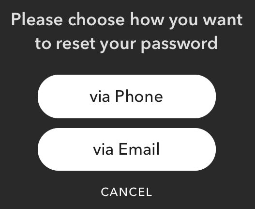 Choose via phone or email