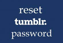 Reset Tumblr password