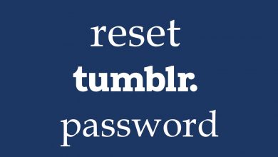 Reset Tumblr password