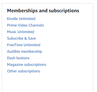 Select Other Subscription