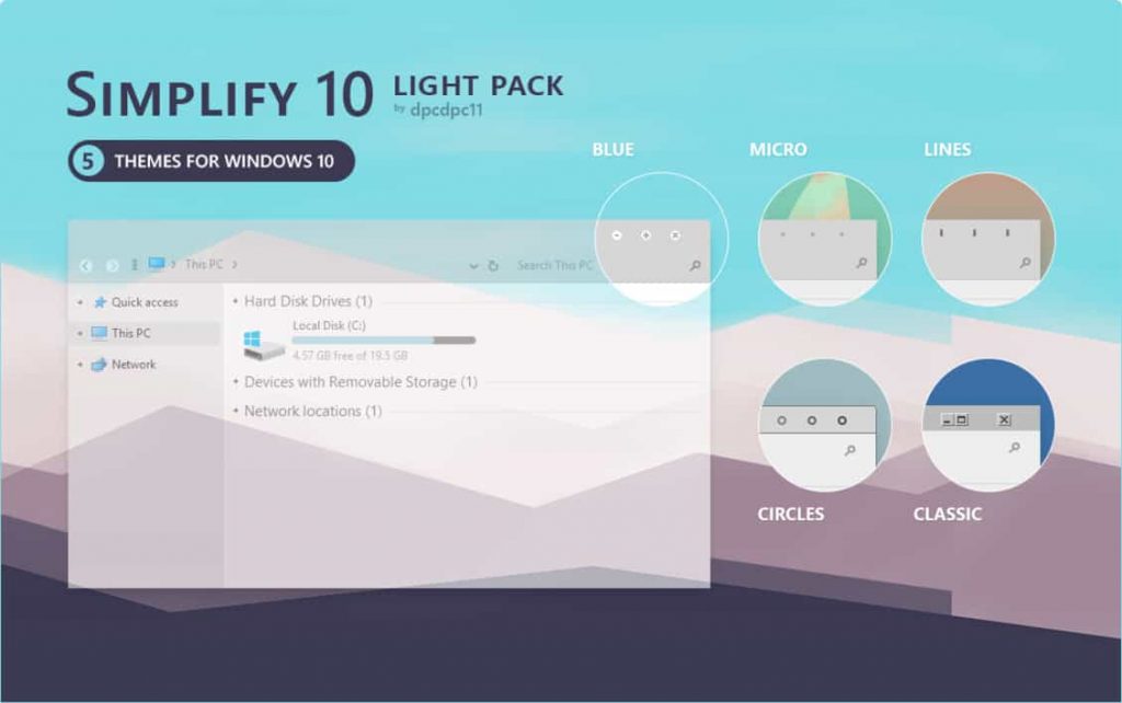 Simplify 10: Windows 10 Themes