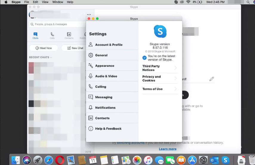 Skype Updated on Mac