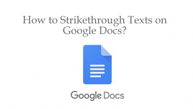 Strikethrough texts on Google docs