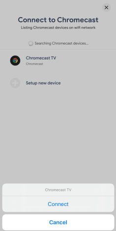 Tap on Connect option