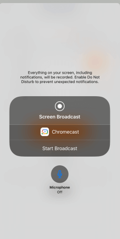 Tap on Screen Broadcast: Chromecast Zoom Meetings