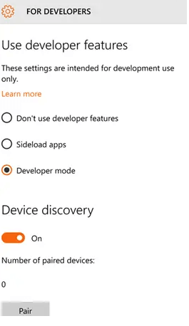 Turn on Device Discovery