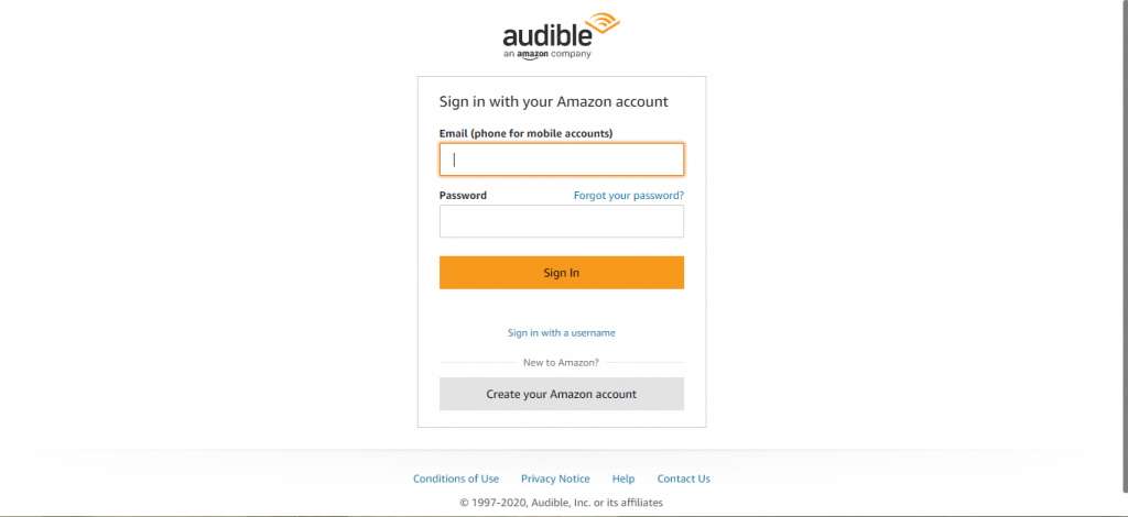 Amazon account Sign In
