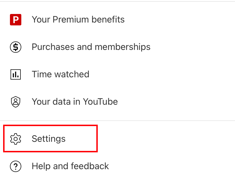 YouTube App Settings