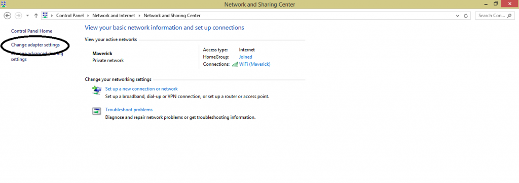 Change Adapter Settings on PC