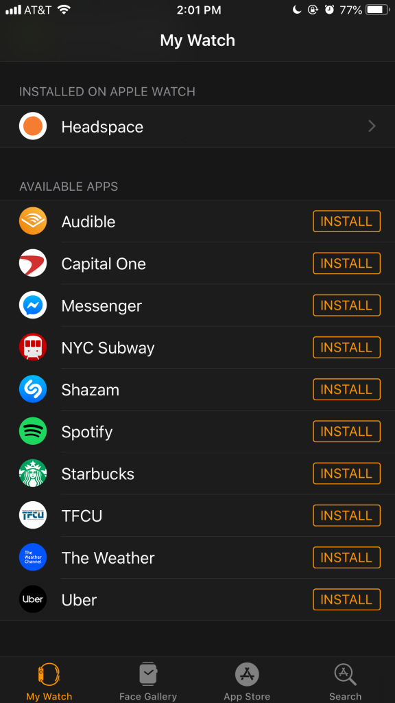 Installed app will appear