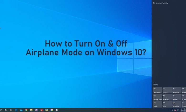 Airplane Mode on Windows 10