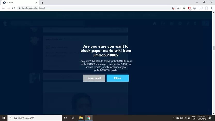Block Someone on Tumblr