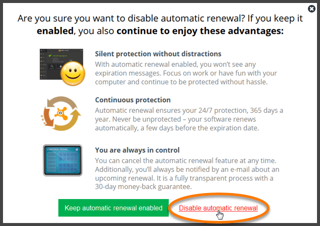 Cancel Avast Subscription