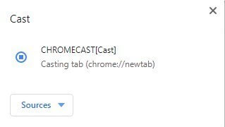 Choose Chromecast Device