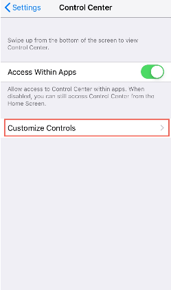 Choose Customize Controls