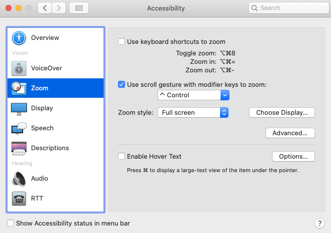 Choose to use Scroll Gesture-How to Zoom In and Out on Mac