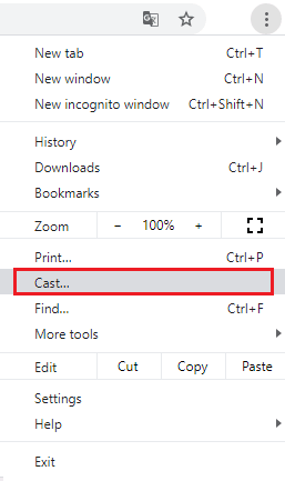 Click Cast option