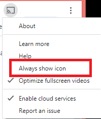 Get Cast icon to tool bar
