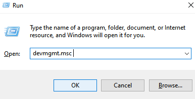 Run dialog box