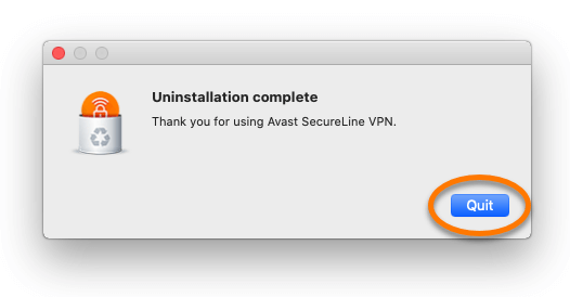 Click Quit-How To Uninstall Avast on Mac