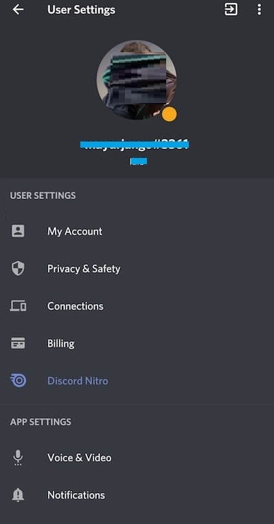 Click on My Account - How to Delete Discord Account