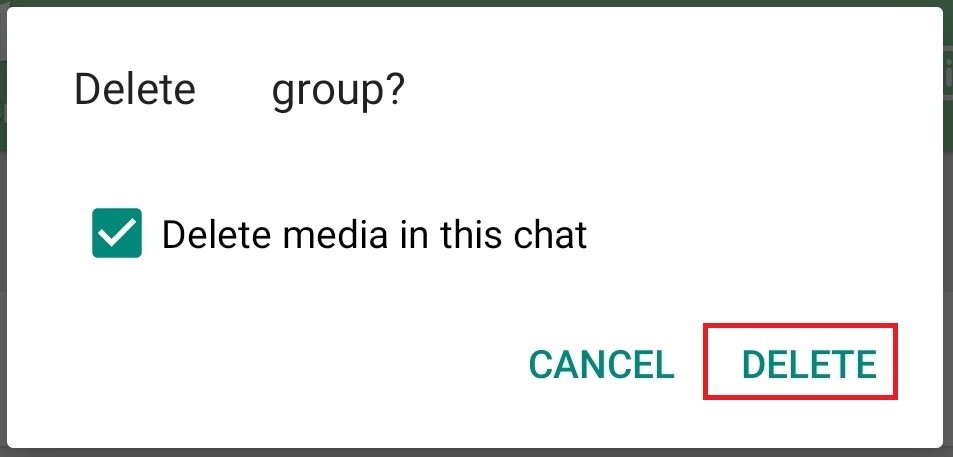 Delete Whats App Group