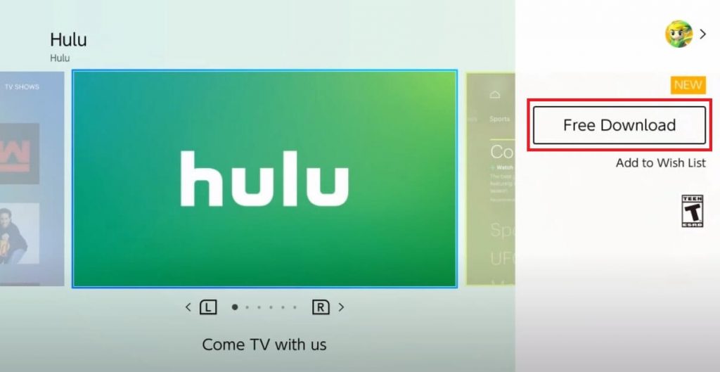 Download Hulu on Nintendo Switch