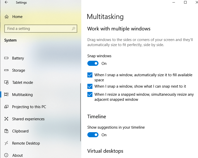 Enable Multitasking