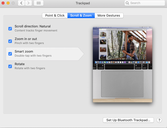 Enable Smart Zoom-How to Zoom In and Out on Mac