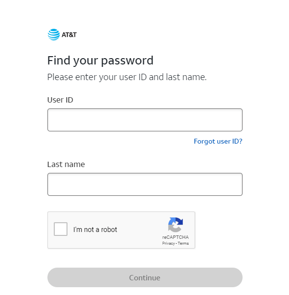 Enter User ID and Last Name-SBCGlobal.net