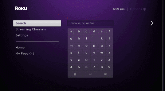 Find Contents on Roku